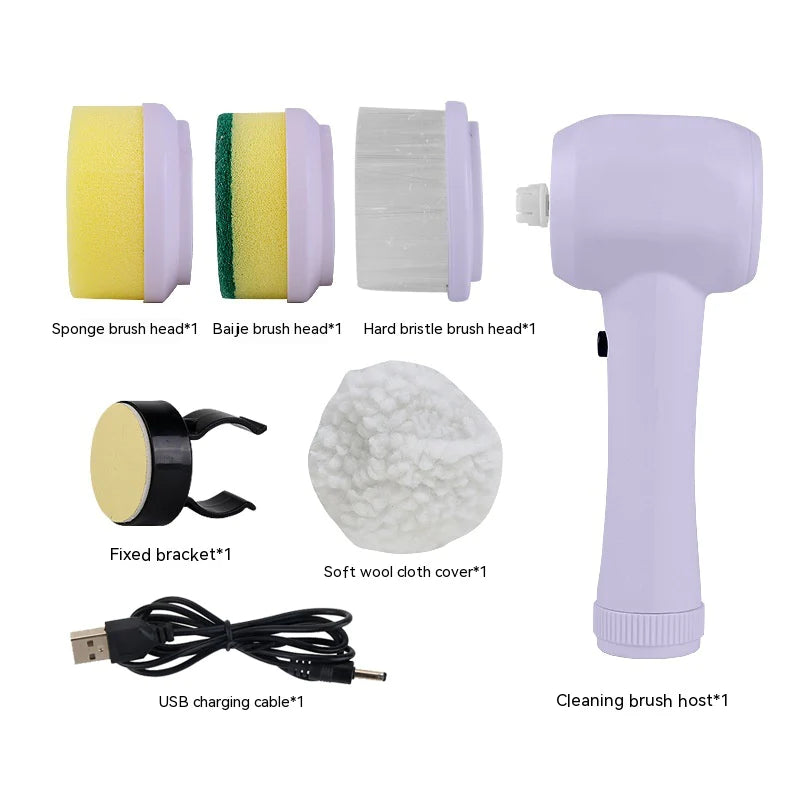 Electric Multifunctional Plastic Cleansing Brush Household Kitchen